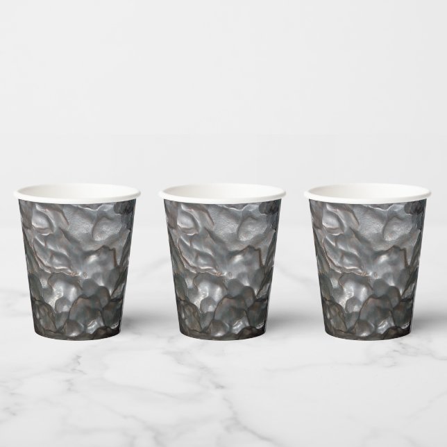 Vasos De Papel Roca Meteorita Metálica, (Multi)