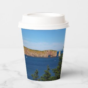 Vasos De Papel Roca Percé en el Golfo de San Lorenzo