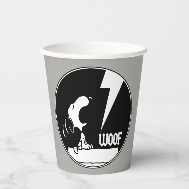 Vasos De Papel Rock Tees | Snoopy Howling (Anverso)