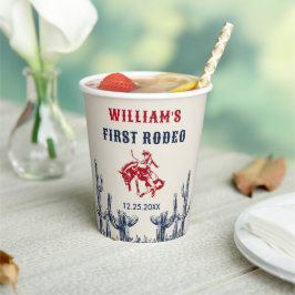 Vasos De Papel Rodeo Western Cowboy 1 Fiesta de cumpleaños