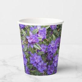 Vasos De Papel Rododendros morados florecen