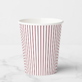 Vasos De Papel Rojo a rayas rústico estilo campo