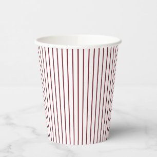 Vasos De Papel Rojo a rayas rústico estilo campo