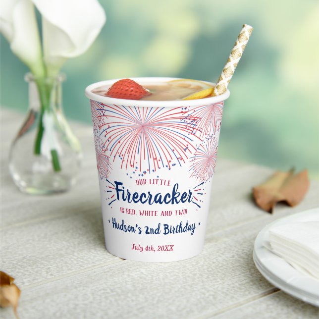 Vasos De Papel ¡Rojo, Blanco y Dos! 4 De Julio De 2014 (in situ)