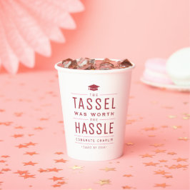 Vasos De Papel Rojo el tassel valía la pena la molestia Graduació