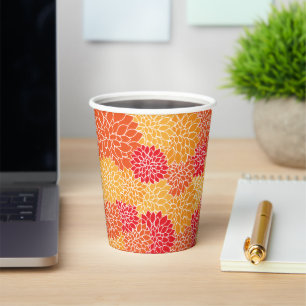 Vasos De Papel Rojo/Naranja/amarillo veraniego