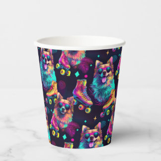 Vasos De Papel Roller Skate Disco Dog