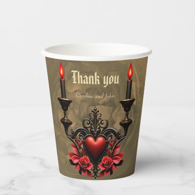 Vasos De Papel Romance gótico: Pasión oculta. (Anverso)