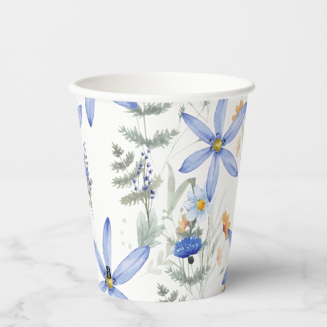 Vasos De Papel Romantic purple botanical wallpaper (Anverso)