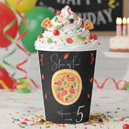 Vasos De Papel Ropa de diversión, cumpleaños de pizza