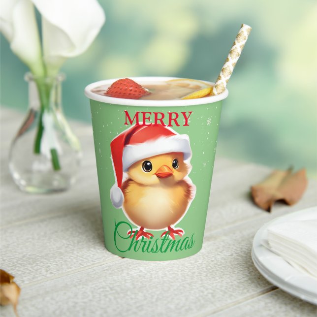 Vasos De Papel Ropa de Navidades de Santa y de bebé de animales (in situ)