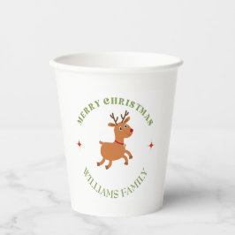 Vasos De Papel Ropa de texto navideño blanco