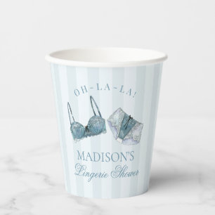 Vasos De Papel Ropa Interior Azul para Ducha Decoración para Desp