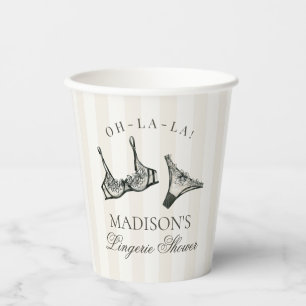 Vasos De Papel Ropa Interior Negra para Ducha Decoración para Des