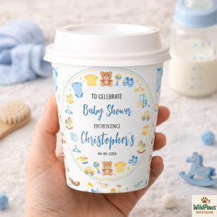 Vasos De Papel Ropa y Juguetes Adorables para Bebés Fiesta de Cum
