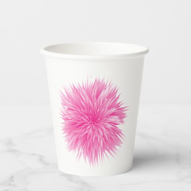 Vasos De Papel Rosa Abstracta (Anverso)