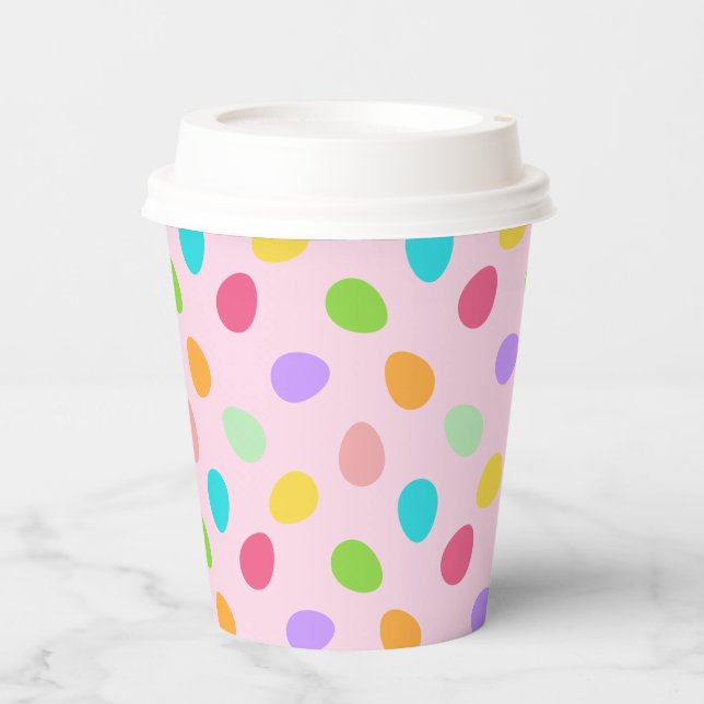 Vasos De Papel Rosa de huevos básicos (Anverso)