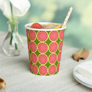Vasos De Papel Rosa de la sandía