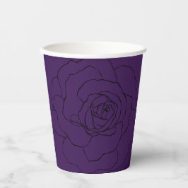 Vasos De Papel Rosa negro sobre morado
