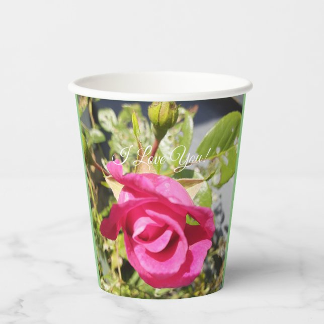 Vasos De Papel Rosa rosa#2/ Rosa rosa (Anverso)