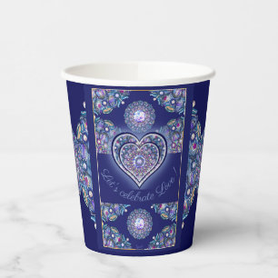 Vasos De Papel Rosario azul