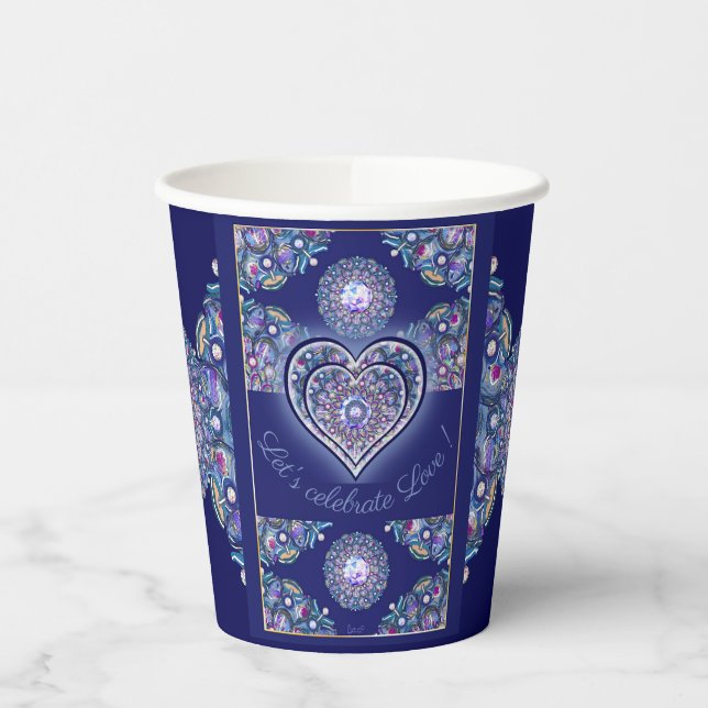 Vasos De Papel Rosario azul (Izquierda)