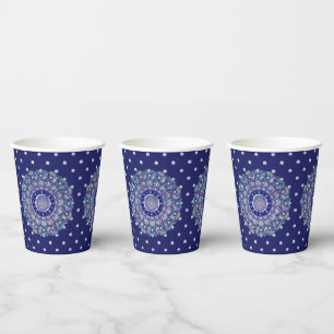Vasos De Papel Rosario azul