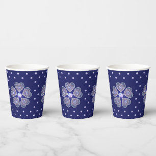 Vasos De Papel Rosario azul