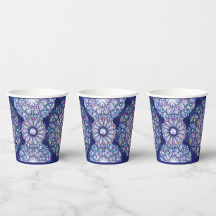 Vasos De Papel Rosario azul