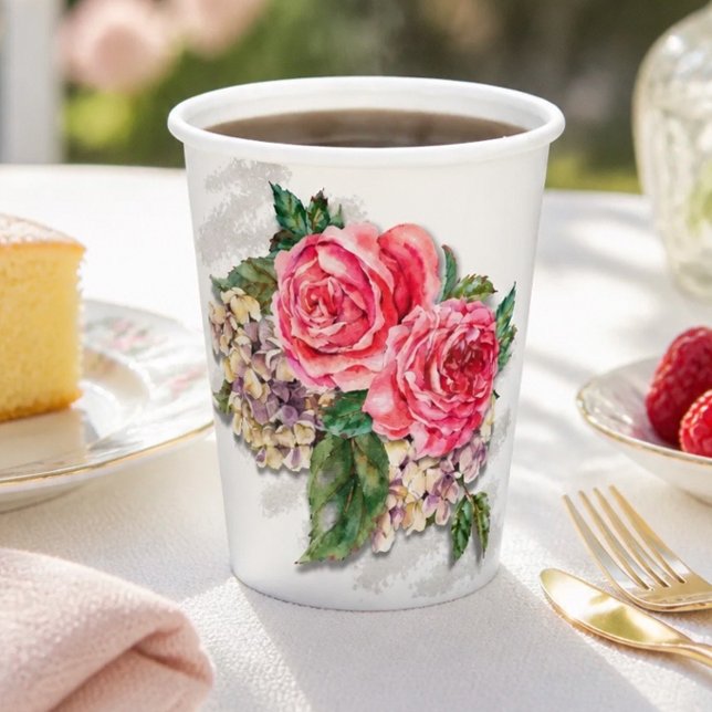 Vasos de Papel Rosas Rojas Hermosas (Subido por el creador)