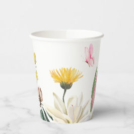 Vasos De Papel Rosas rústicos rosados