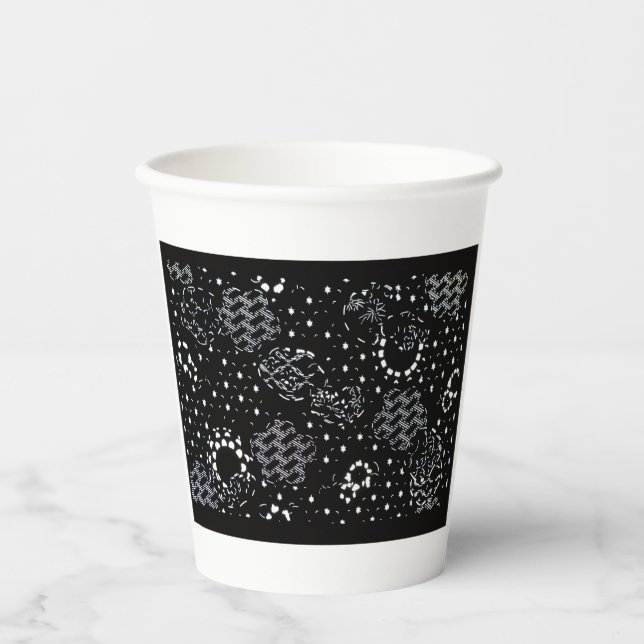 Vasos De Papel Rose Sketch and Starlight Silkscreen glassware (Anverso)