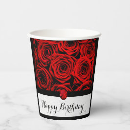 Vasos De Papel Roses rojos