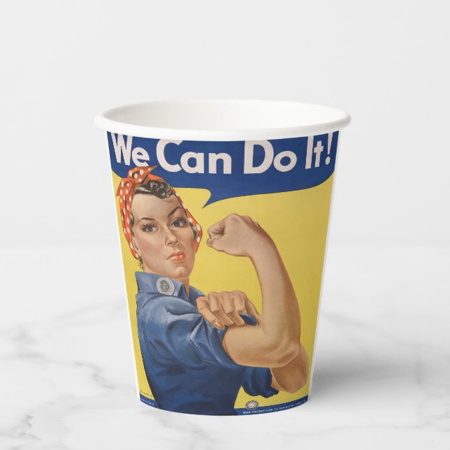 Vasos De Papel Rosie the Riveter (Anverso)