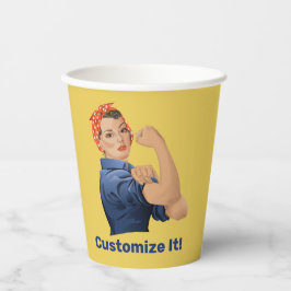 Vasos De Papel Rosie the Riveter Paper Cups