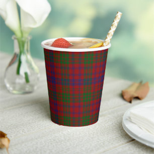 Vasos De Papel Ross Clan Tartan Plaid Paper Cups