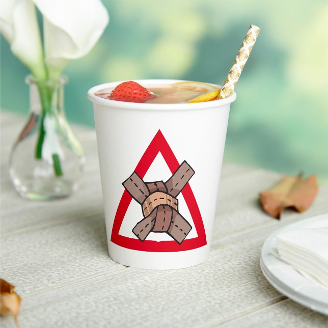 Vasos De Papel Rótulo de advertencia sobre la carretera por embot (Subido por el creador)