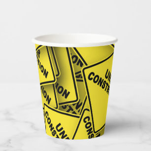 Vasos De Papel Rótulos de construcción en curso