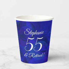 Vasos De Papel Royal Blue 55 y Retirada Fiesta de Jubilación