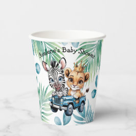 Vasos De Papel Royal Safari Ride Boy Baby Shower