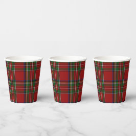 Vasos De Papel Royal Stewart Tartan Plaid