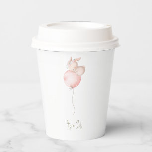 Vasos De Papel Rubor Bunny Baby Shower Es un Chica