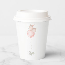 Vasos De Papel Rubor Bunny Baby Shower personalizado es un Chica