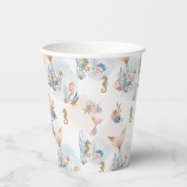 Vasos De Papel Rubor Pink Mermaid Tail Baby Shower