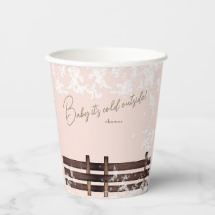 Vasos De Papel Rubor Woodland Baby hace frío afuera
