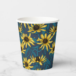 Vasos De Papel Rudbekia amarilla en la marina