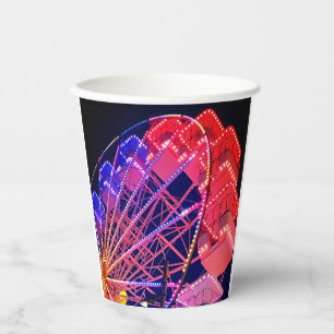 Vasos De Papel Rueda de la fortuna roja y azul