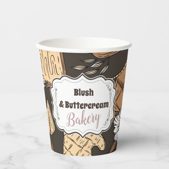 Vasos De Papel Rustic Baking Business (Anverso)
