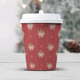 Vasos De Papel Rustic Botanicals Holiday