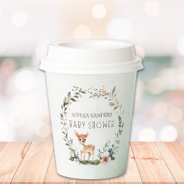 Vasos De Papel Rustic Deer-Themed Baby Shower